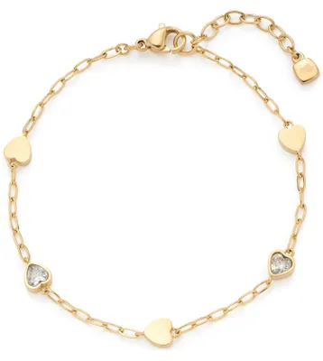 Produktbild von Leonardo 027069 Damen Armband Christie CIAO Edelstahl Gold weiß 21 cm