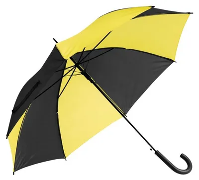 Image de L-Merch - Parapluie automatique LT4995 (89 cm x 103 cm) (noir/jaune)