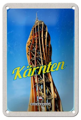 Produktbild von Blechschild Reise 12x18cm Kärnten Österreich Pyramidenkogel Trip Schild