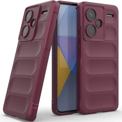 Produktbild von Handyhülle für Xiaomi Redmi Note 13 Pro+ Weich TPU Silikon Stossfest Anti-rutsch Hülle bordeaux