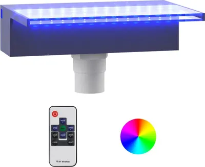 Obrázek produktu pro vidaXL Vodopádový prvek s RGB LED diodami Akryl 30 cm