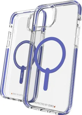 Zdjęcie produktu dla Gear4 Etui ochronne Santa Cruz Snap do iPhone 14 Plus, przezroczyste z fioletową ramką