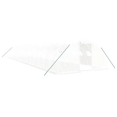 Obrázok produktu pre vidaXL Skleník s oceľovým rámom biely 72 m² 18x4x2 m