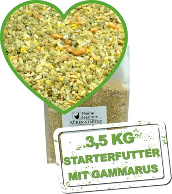 Produktbild von MeineHennen-Küken Starter in einem 3,5 kg Beutel, ein Hochwertiges Starterfutter