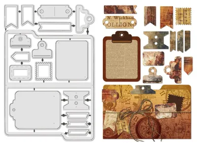 Productafbeelding van Metaalstansen - Stansmallen voor papierknutselen en scrapbooking - 18x12 cm