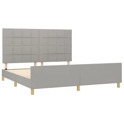 Obrázek produktu pro vidaXL Rám postele bez matrace světle šedý 160x200 cm látka