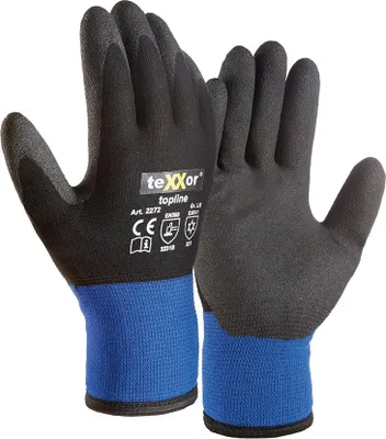 Productafbeelding van teXXor® Nylon winterhandschoenen HPT®, zwart/blauw, maat 10