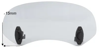 Zdjęcie produktu dla Przedłużka szyby motocyklowej, regulowana wysokość, uniwersalny rozmiar, szerokość 280 mm – 2
