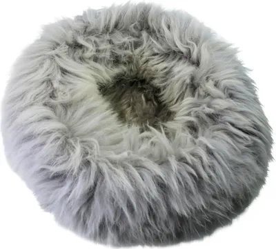 Produktbild von Sheep Dreams Lammfell Hundebett/Katzenbett Grau Ø50cm