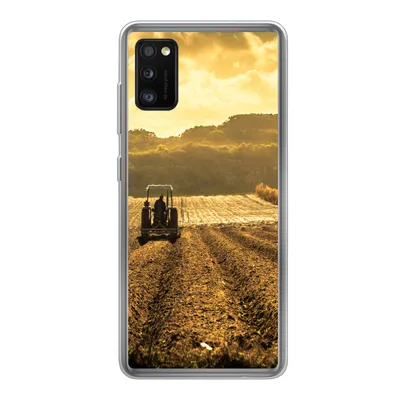 Produktbild von MuchoWow® Handyhülle Schutzhülle Hülle für Samsung Galaxy A41 Traktor - Bauernhof - Berg Silikon Softcase Handy Hülle - Mobiltelefon