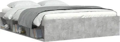 Produktbild von vidaXL Bettgestell Betongrau 140x200 cm