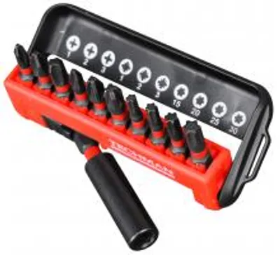 Immagine prodotto di Set di 10 punte a impatto + portapunte Ph1 / Ph2 / Ph3 / Pz1 / Pz2 / Pz3 / T15 / T20 / T25 / T30 / Portapunte