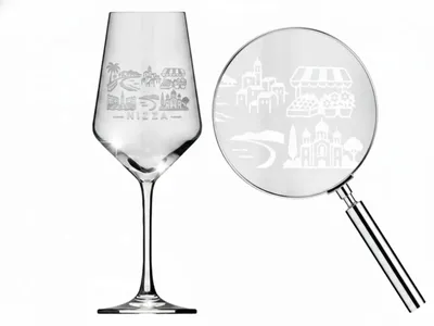 Produktbild von Weinglas Gravur Nizza 350ml spülmaschinenfest für Weingenießer