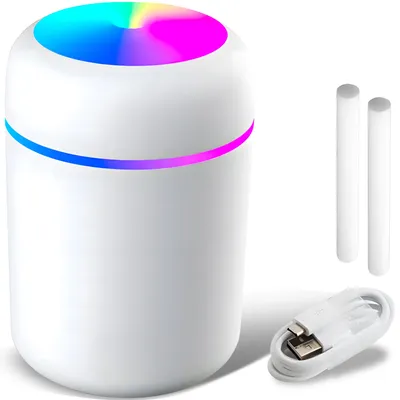 Produktbild von Luftbefeuchter Diffuser 0.3 l Aroma Air Humidifier Ultraschall RGB Farben Raumbefeuchter Elektrisch Duftlampe Aromatherapie Öle Diffusor Farben USB Retoo