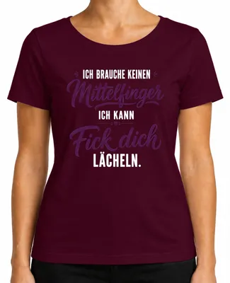Imagen del producto de Camiseta para mujer con estampado sarcástico que dice "No necesito tu opinión", color burdeos, talla 3XL