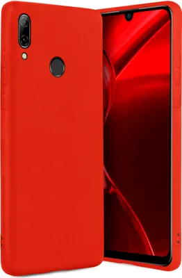 Produktbild von ONEFLOW® Slim Case kompatibel mit Huawei P smart 2019 - Hülle ultra dünn aus Silikon, Rot