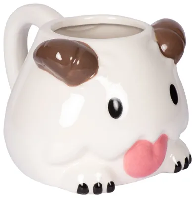 Immagine prodotto di Tazza League of Legends 3D Poro - Prodotto ufficiale con licenza, 500 ml, Vetroceramica, per bevande calde e fredde, un must per giocatori, fan e collezionisti