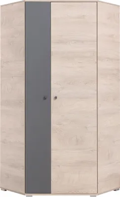 Produktbild von Jugendzimmer Eckkleiderschrank in Eiche mit anthrazit DIAMANTE-133