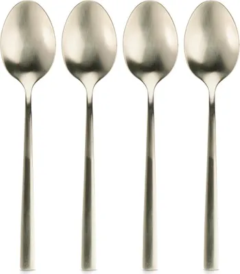 Produktbild von Teelöffel aus goldenem Stahl, 4 Stk.