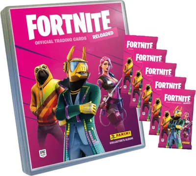 Produktbild von Fortnite Reloaded Serie 2 Trading Cards - Sammelalbum + 25 verschiedene Sammelkarten Starter-Set