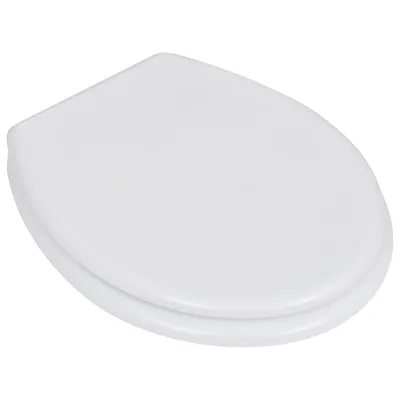 Image de vidaXL Sièges de toilette avec couvercle 2 pcs. MDF blanc