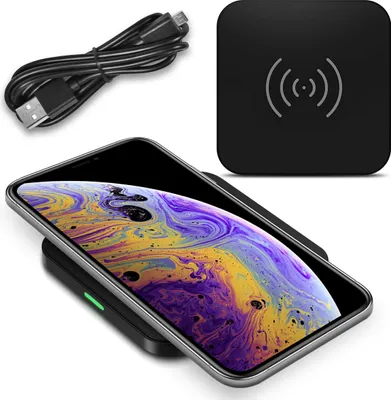 Produktbild von Für QI Wireless Schnell Ladegerät für Apple iPhone XS Max Kabellos Induktives Laden