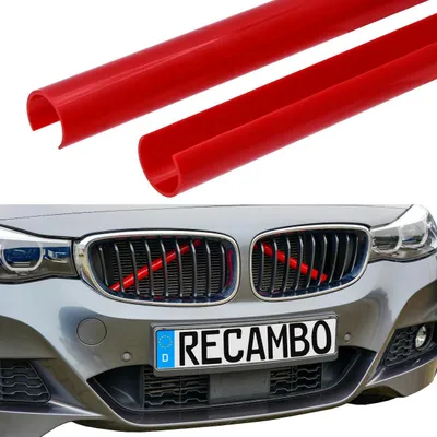 Obrázek produktu pro Lišty mřížky chladiče V vzpěry vhodné pro BMW F30 F31 F32 F33 F34 Červená