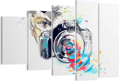 Produktbild von Bild auf Leinwand - Leinwandbild - Fotograf Kamera Fokus Hobby - 150x100cm - Wand Bild - Wanddeko - Leinwanddruck - Bilder - Kunstdruck - Wanddekoration - Leinwand bilder - Wandkunst - EG150x100-3022