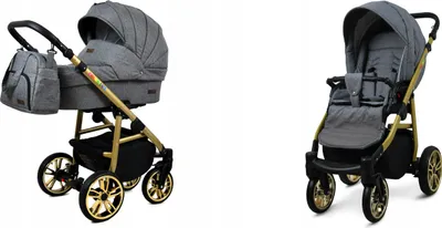 Produktbild von BabyLux® Color Lux | 2in1 Kinderwagen Set | Grey Flex | Kombikinderwagen | Kinderwagenset | Bugg