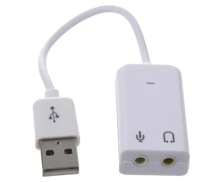 Produktbild von USB 2.0 Soundkarte mit 3,5-mm-Mikrofon- und Kopfhöreranschluss für PC und Computer