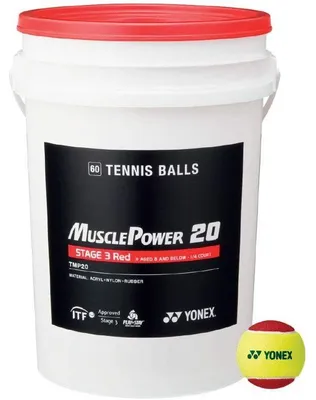 Produktbild von Yonex Muscle Power 20 Eimer Tennisbälle Gelb,Rot 60 Balls Gelb,Rot 60 Balls