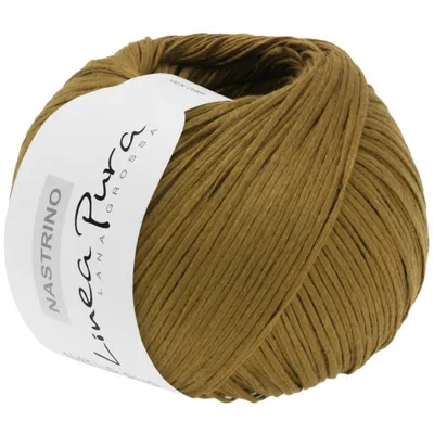 Produktbild von Lana Grossa NASTRINO 50 g hochwertiges, seidig glänzendes Baumwoll-Bändchengarn 190 m, Farbe:010 - Ocker