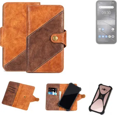 Produktbild von K-S-Trade Handyhülle Schutzhülle Bookstyle Case Wallet-Case kompatibel mit Gigaset GX6 Pro Cover Klapphülle Kantenschutz Smartphone dunkelbraun