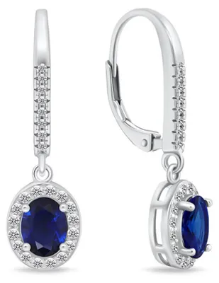Immagine prodotto di Orecchini in argento con zirconi blu EA752WB
