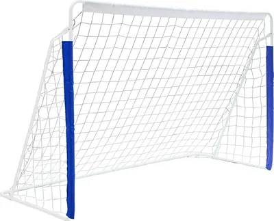 Immagine prodotto di Porte da calcio da 8 x 5 piedi, rete portatile, base metallica pieghevole, rete da calcio di facile montaggio per l'allenamento in palestra con borsa per il trasporto, 100% poliestere, 150 cm, 90 cm