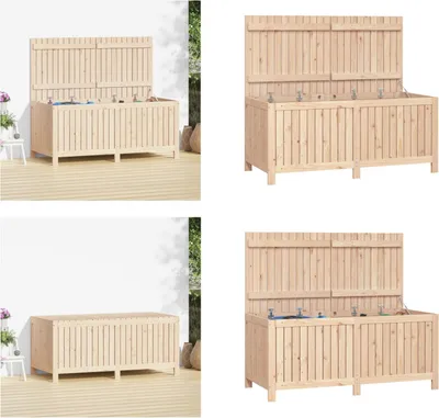 Immagine prodotto di vidaXL Cassapanca da giardino 147x68x64 cm in legno di pino massiccio - Cassapanca da giardino - Cassapanca da giardino - Cassetta da giardino - Cassetta da giardino