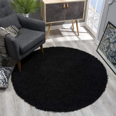 Imagen del producto de Alfombra de pelo alto (shaggy) Unyqoos® Sanat – Polipropileno, súper suave, diseño moderno, ideal para salones, dormitorios, comedores y habitaciones infantiles