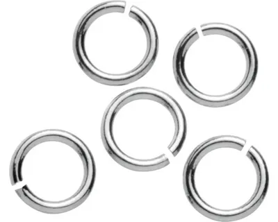Produktbild von Glorex Zwischenringe 6 mm silber, 25 Stück