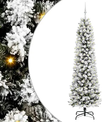 Image de Sapin de Noël artificiel Blanc 210 cm PVC, métal et plastique