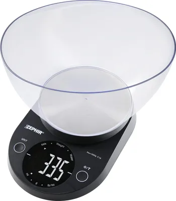 Immagine prodotto di Zephir ZHS511 bilancia da cucina Nero Superficie piana Rettangolo Bilancia da cucina elettronica