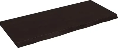 Produktbild von vidaXL Waschtischplatte Dunkelbraun 140x60x(2-6)cm Massivholz
