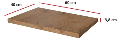 Produktbild von Arbeitsplatte 40 cm 38 mm Küchenzeile Küchenblock Eiche Lancelot Küche Vigo
