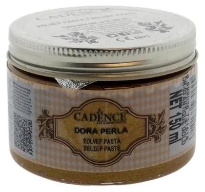 Image de Cadence Metallicfarbe Cadence Dora Perla Relief Paste 150 ml Antikgold