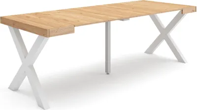 Produktbild von Ausziehbarertisch, 222x90x73cm, Für 10 Gäste, Massivholz Beine, Eiche
