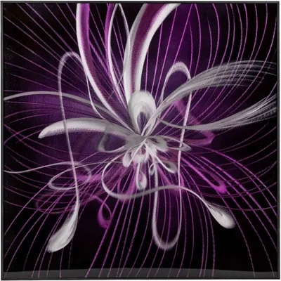 Produktbild von Aluminium Wandbild MODERN ART Kreise 60x60cm schwarz grau pink Formano WA