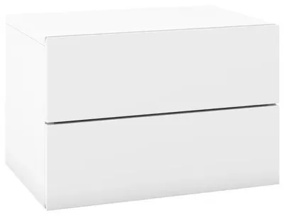 Obrázek produktu pro Nástěnný noční stolek se 2 zásuvkami HU10886WH, 42 x 30 x 28 cm, bílý