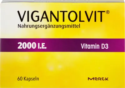 Produktbild von VIGANTOLVIT Vitamin D3 2000 I.E. Kapseln, 60 St. Kapseln