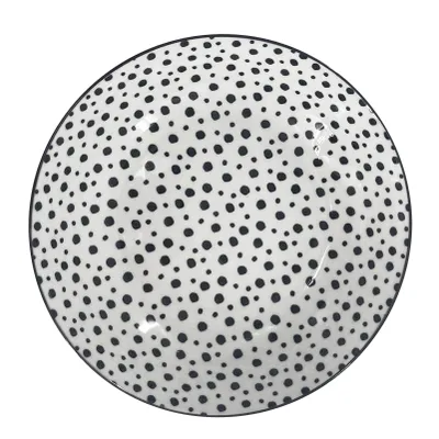 Image de Assiette plate BlackLine 20 cm, pois