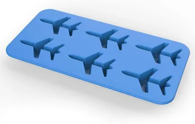Eiswürfelform Flugzeug Silikon, 1 Stück, spülmaschinenfest