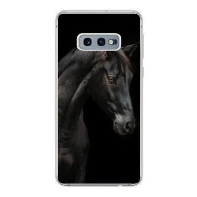 Produktbild von MuchoWow® Handyhülle Schutzhülle Hülle für Samsung Galaxy S10e Pferd - Tier - Schwarz Silikon Softcase Handy Hülle - Handy